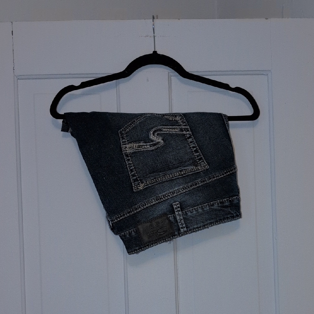 Silver Jeans Dark Blue Jean Shorts